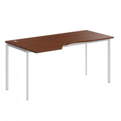 Стол эргономичный СА-1S(L) ОрехФранцузский/Белый 1600х900х755. IMAGO-S