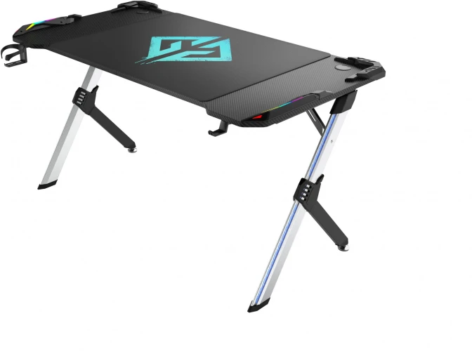 Стол игровой GMNG GG-TB201 столешница ЛДСП карбон каркас серебристый 140х75см