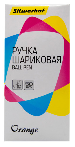 Ручка шариков. Silwerhof Orange d=0.7мм син. черн. одноразовая ручка линия 0.5мм шестигр.