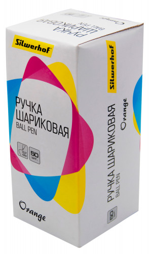Ручка шариков. Silwerhof Orange d=0.7мм син. черн. одноразовая ручка линия 0.5мм шестигр.