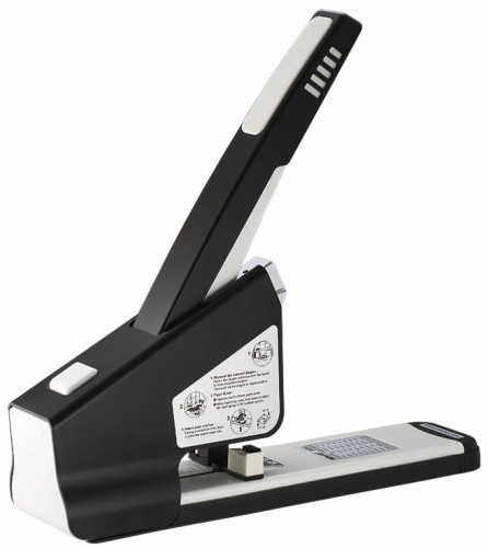 Степлер мощный Kw-Trio 050LX 23/6 23/8 23/10 23/13 23/15 23/17 23/20 23/23 (200листов) снижение усилия черный 100скоб металл коробка