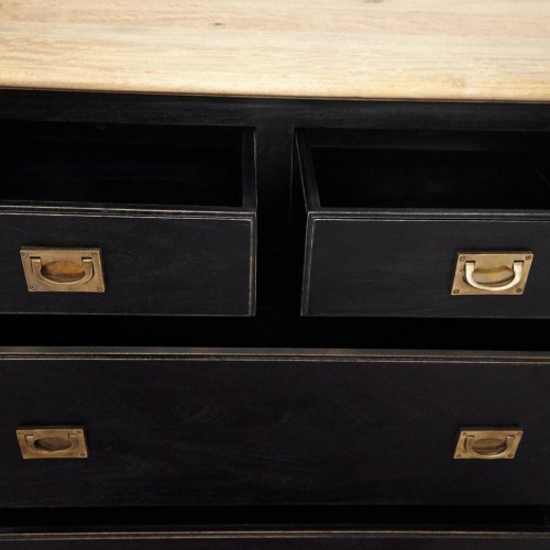 Комод Secret de Maison BLACK LABEL (mod. WA-0024), дерево акация, манго, мдф, 185x49x92 см, черный/натуральный