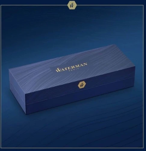 Ручка перьев. Waterman Hemisphere L`Essence du Bleu (CW2166467) LaqBlue CT F сталь нержавеющая подар.кор.