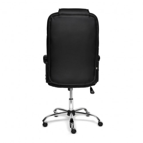 Кресло BERGAMO (хром), кож/зам, черный, 36-6