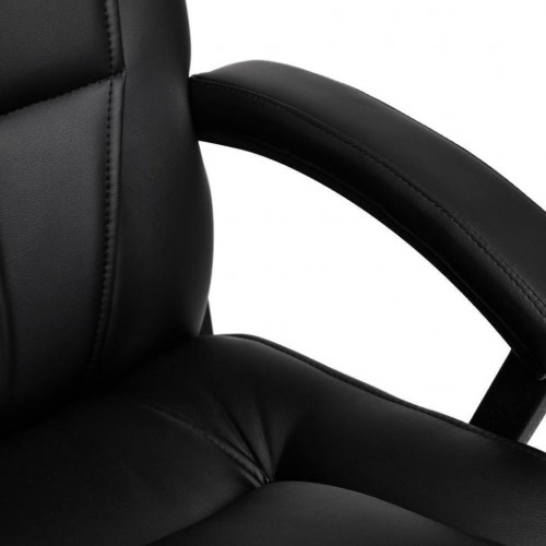 Кресло BERGAMO (хром), кож/зам, черный, 36-6