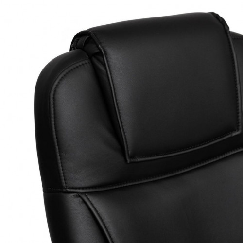 Кресло BERGAMO (хром), кож/зам, черный, 36-6