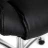 Кресло BERGAMO (хром), кож/зам, черный, 36-6