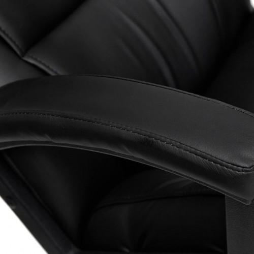 Кресло BERGAMO (хром), кож/зам, черный, 36-6