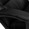 Кресло BERGAMO (хром), кож/зам, черный, 36-6