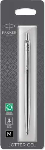 Ручка гелев. Parker Jotter Core (2020671) Stainless Steel CT M черн. черн. блистер