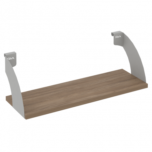 Навесные полки. Кронштейны+ЛДСП полка 600мм MAN-41-6 Дуб аризона/Серый металл 600*220*200
