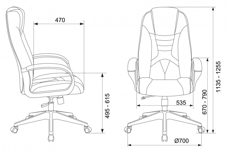 Кресло игровое Zombie 8 черный/оранжевый эко.кожа крестов. пластик