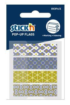 Закладки самокл. пластиковые Stick`n 26084 45x12мм 4цв.в упак. 20лист Z-сложения