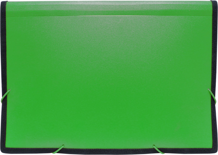 Портфель Бюрократ -BPR13LGRN 13 отдел. A4 с окантовкой пластик 0.7мм зеленый