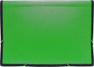 Портфель Бюрократ -BPR13LGRN 13 отдел. A4 с окантовкой пластик 0.7мм зеленый