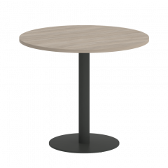 Home Office Стол круглый VR.SP-5-90.1 Дуб аттик/Антрацит металл 900*900*753