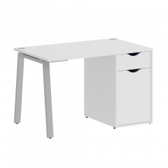 Home Office Стол письменный VR.SP-3-118.1.A Белый/Серый металл 1180*720*750