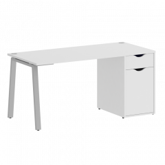 Home Office Стол письменный VR.SP-3-158.1.A Белый/Серый металл 1580*720*750