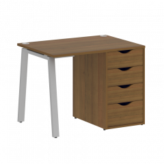 Home Office Стол письменный VR.SP-3-98.4.A Орех/Серый металл 980*720*750