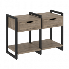 Loft Тумба на регулируемых опорах наборная. Вариант №1 VR.L-TN-1.O Тиквуд тёмный/Чёрный металл 970*460*719