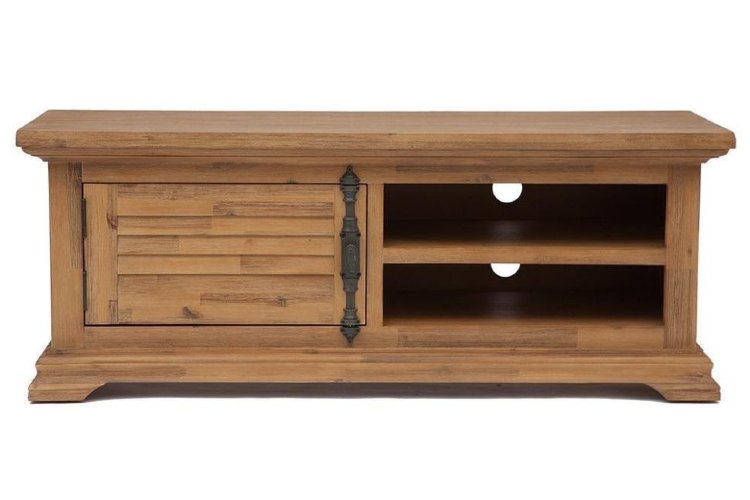 TV тумба малая Secret De Maison AVIGNON( mod. PRO-L07-130 ), дерево акация, 130х45х50см, Натуральный (Brushed Ash color)