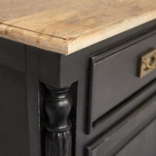 Комод Secret de Maison BLACK LABEL (mod. WA-0028), дерево акация, манго, мдф, 163х47х93см, черный/натуральный