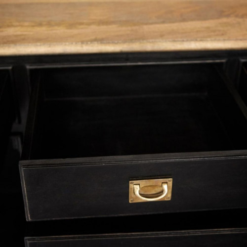 Комод Secret de Maison BLACK LABEL (mod. WA-0028), дерево акация, манго, мдф, 163х47х93см, черный/натуральный