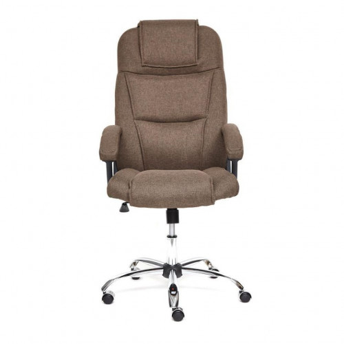 Кресло BERGAMO (хром), ткань, коричневый, 3М7-147