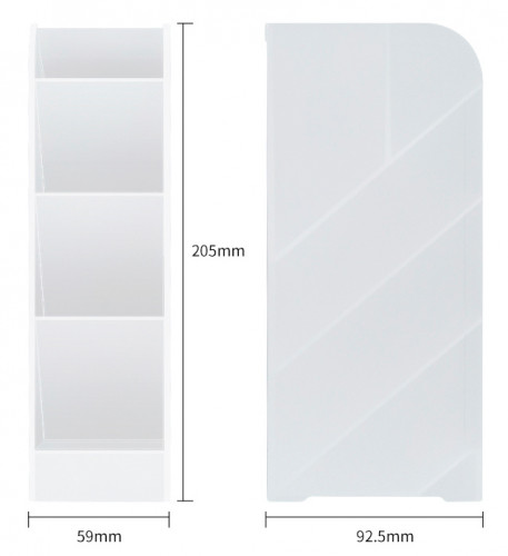 Подставка Deli 8932White 5отд. для письменных принадлежностей 205х59х93мм белый/прозрачный полипропилен