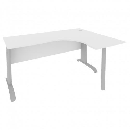 Riva Metal-L Стол криволинейный правый ПЛ.СА-4 (R) Белый/Тёмно-серый металл 1600*1200*750