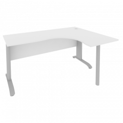 Riva Metal-L Стол криволинейный правый ПЛ.СА-4 (R) Белый/Тёмно-серый металл 1600*1200*750