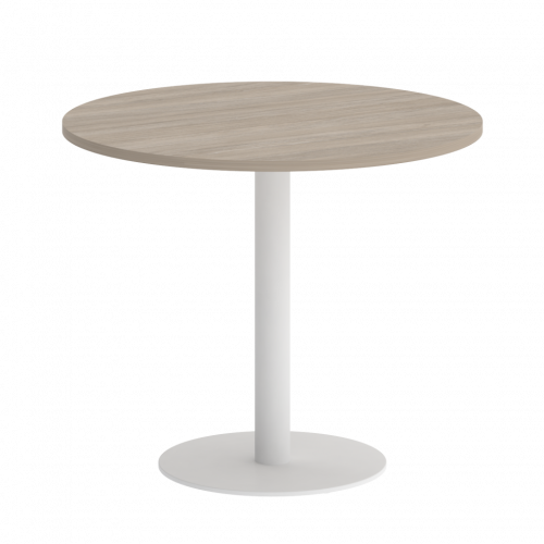 Home Office Стол круглый VR.SP-5-90.1 Дуб аттик/Белый металл 900*900*753