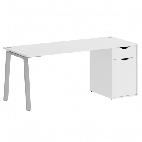 Home Office Стол письменный VR.SP-3-178.1.A Белый бриллиант/Серый металл 1780*720*750