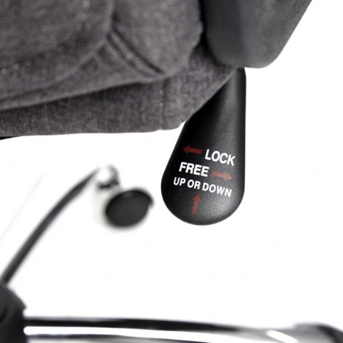 Кресло BERGAMO (хром), ткань, темно-серый, F68