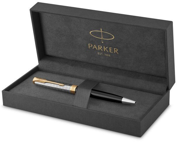 Ручка шариков. Parker Sonnet Premium K537 (CW2119787) Metal Black GT M черн. черн. подар.кор.