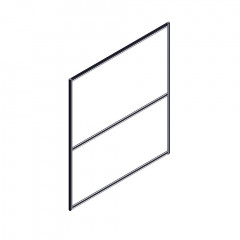 Секция комбинированной перегородки RP160SL140 Серый/Tempo 8 (зеленый) 1400х22х1600