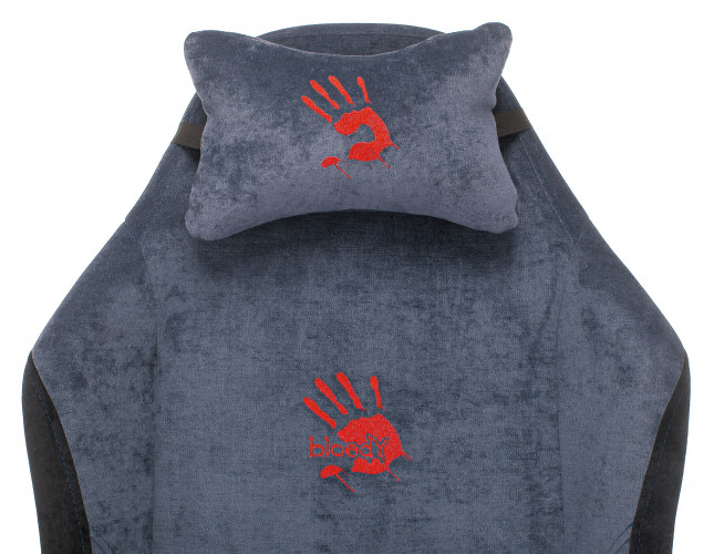 Кресло игровое A4Tech Bloody GC-470 синий с подголов. крестов. металл