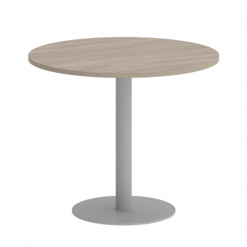 Home Office Стол круглый VR.SP-5-90.1 Дуб аттик/Серый металл 900*900*753