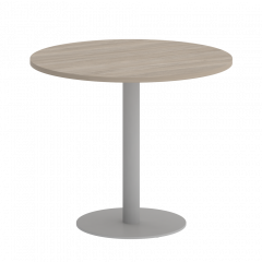 Home Office Стол круглый VR.SP-5-90.1 Дуб аттик/Серый металл 900*900*753
