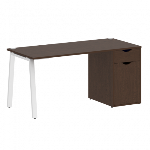 Home Office Стол письменный VR.SP-3-158.1.A Венге/Белый металл 1580*720*750