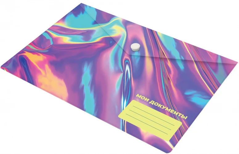 Конверт на кнопке Silwerhof OIL A5 непрозрачный пластик 0.25мм