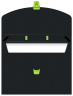 Портфель Бюрократ Black Opal BLPP01LETT 1 отдел. A4 пластик 0.7мм черный/салатовый