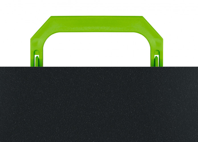 Портфель Бюрократ Black Opal BLPP01LETT 1 отдел. A4 пластик 0.7мм черный/салатовый