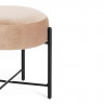 Банкетка AMBER, металл, ткань, 41*41*40 см, бежевый/черный