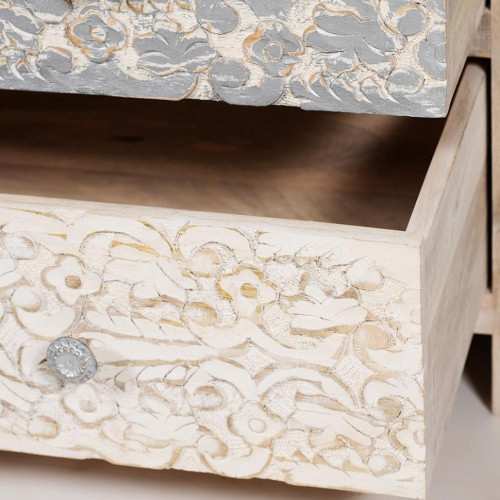 Комод Secret de Maison Caraibo (mod. SHE2166), дерево манго, 102х80х46см, натуральный/white wash