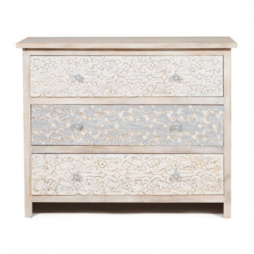 Комод Secret de Maison Caraibo (mod. SHE2166), дерево манго, 102х80х46см, натуральный/white wash