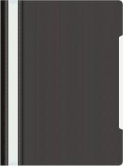 Папка-скоросшиватель Бюрократ -PS20BLCK A4 прозрач.верх.лист пластик черный 0.12/0.16