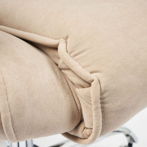 Кресло BERGAMO (хром), флок , бежевый, 7