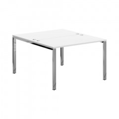 Стол 2-х местный XGWST 1214.1 Белый/Нержавеющая сталь 1200х1406х750 XTEN GLOSS