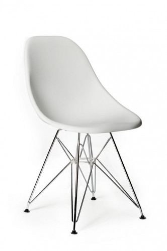 Кресло руководителя  Симпл хром K-017 white